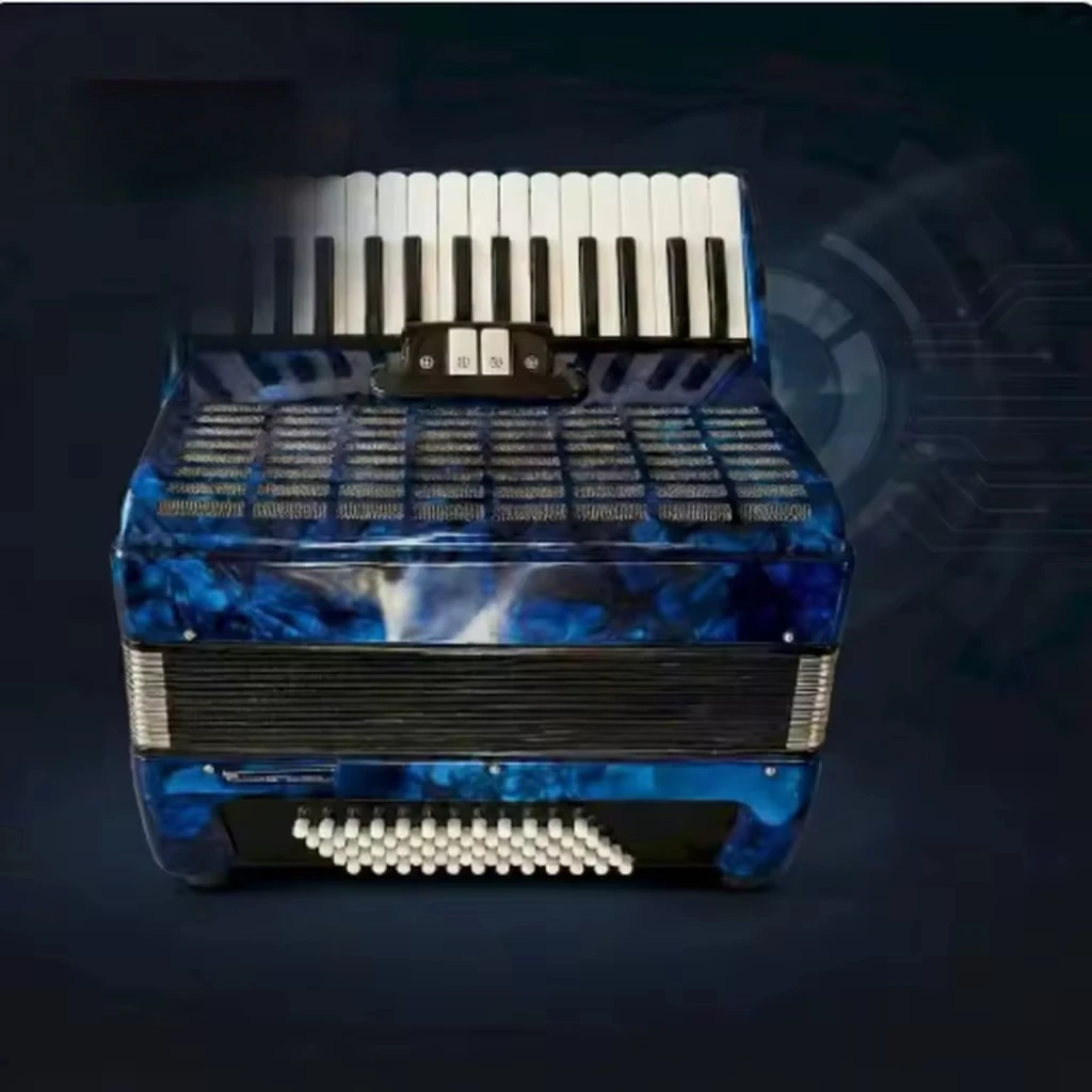 30 Keys 60 Bass Chromatic Accordion Maple Wood Celluloid Gig Bag OEM Private Label Instrument for Custom Brand Development
