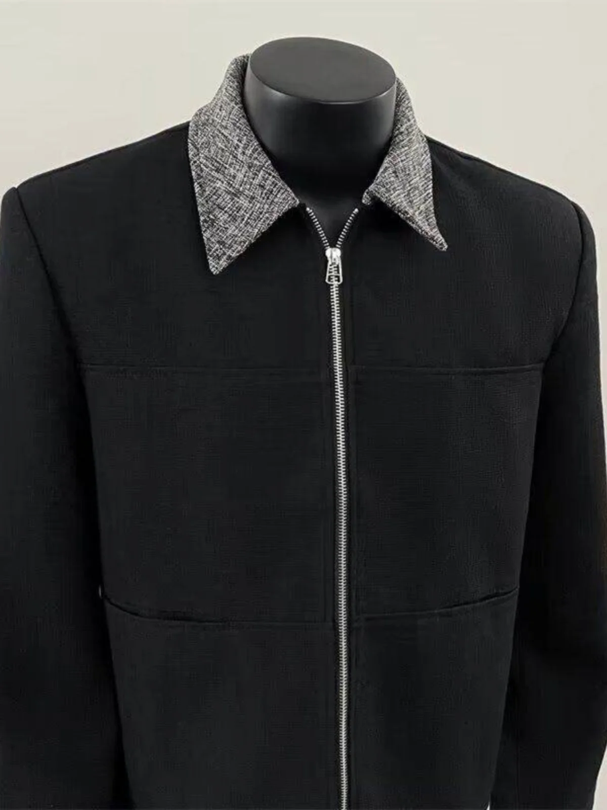 

Cleanfit Premium Flannel Jaet Men's Spring Autumn Sle American Trendy Loose Haome Small Fraance Wind Coat