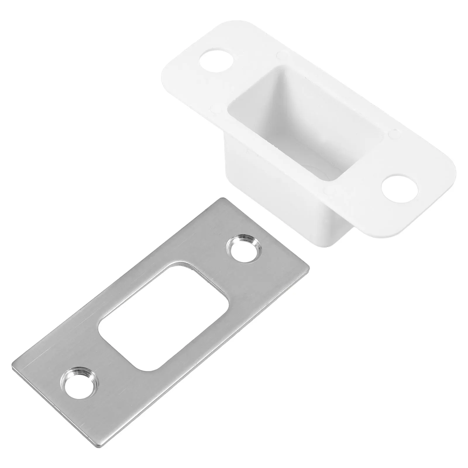 

1Set Stainless Steel Door Strike Plate Lock Deadbolt Thickened Back Plate for Home Door Security and Reinforcement