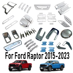 For Ford F150 F-150 Raptor 2015-2023 ABS Door Body Strip Trunk Handle Side Rearview Mirror Frame Fuel Tank Cap Light Trim
