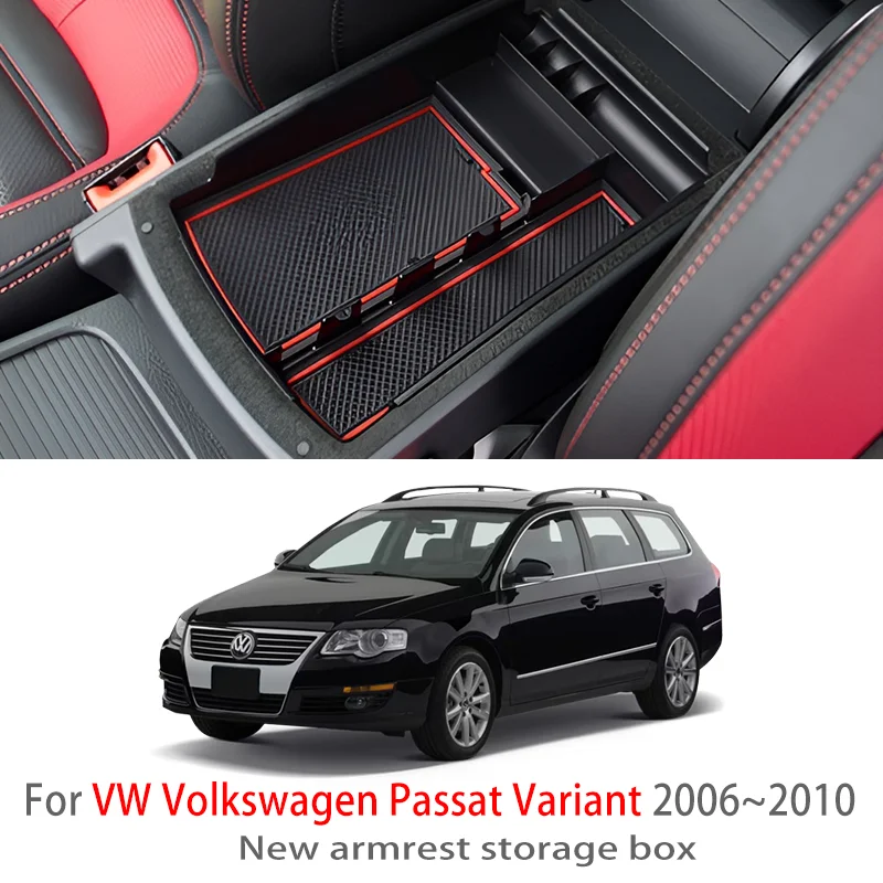 

Car Accessories For VW Volkswagen Passat Variant 2006~2010 Center Console Armrest Storage Box Multifunctional Storage Auto Parts