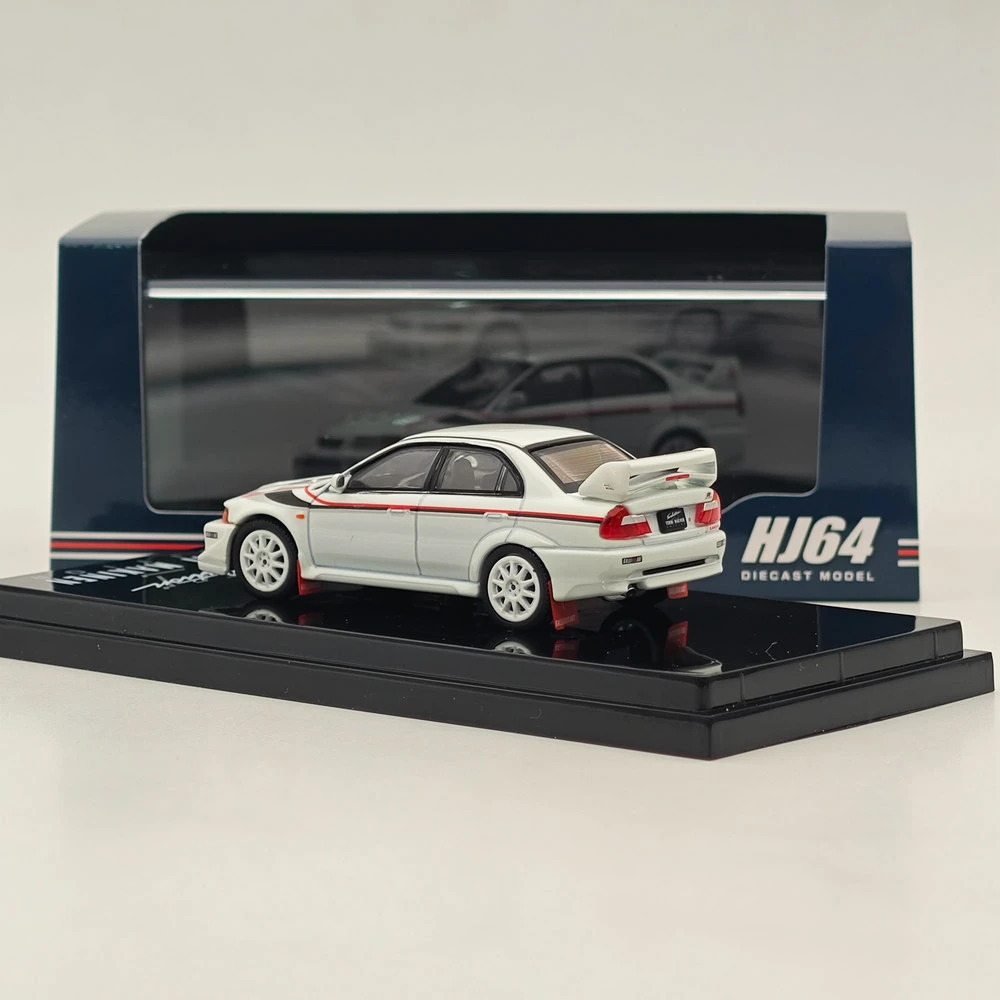 Hobby-Modèle réduit de voiture Lancer GSR Evolution VI T.M.E, édition 1:64, coloriage spécial GT avec garde-boue Scortia blanc, HJ642033CW