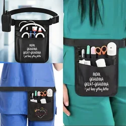 1 Piece Multifunctional Tool Waist Bag Nurses Medical Supplies Storage Nurse Bag Waterproof Storage Bags Print Grandma Series