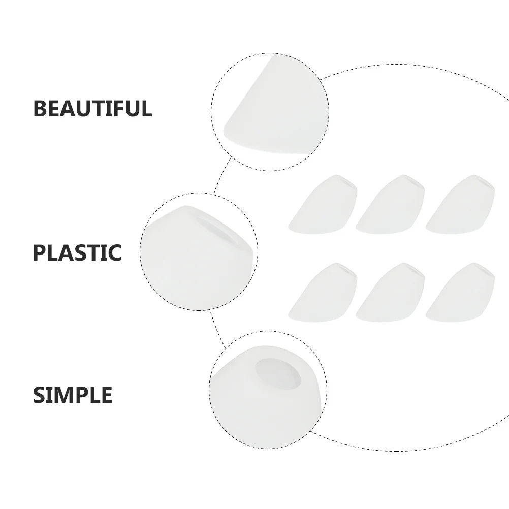

6 шт. пластиковый абажур, белый современный светильник, чехол для потолочного светильника, спальни, гостиной, декоративная лампа, замена наклонной подковы