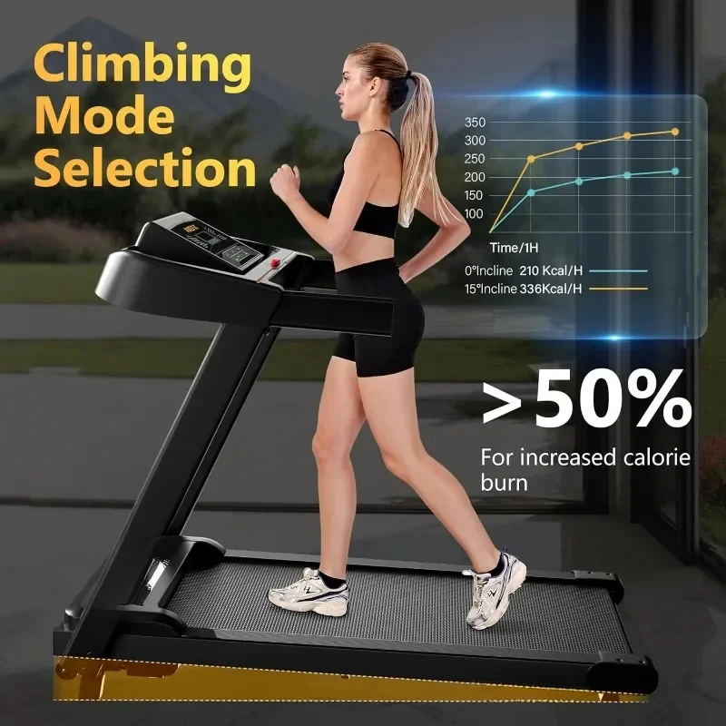 Treadmill with Incline, Folding Treadmills for Home, Capacity Portable Incline Treadmill,  Low-Noise Treadmills LED Display