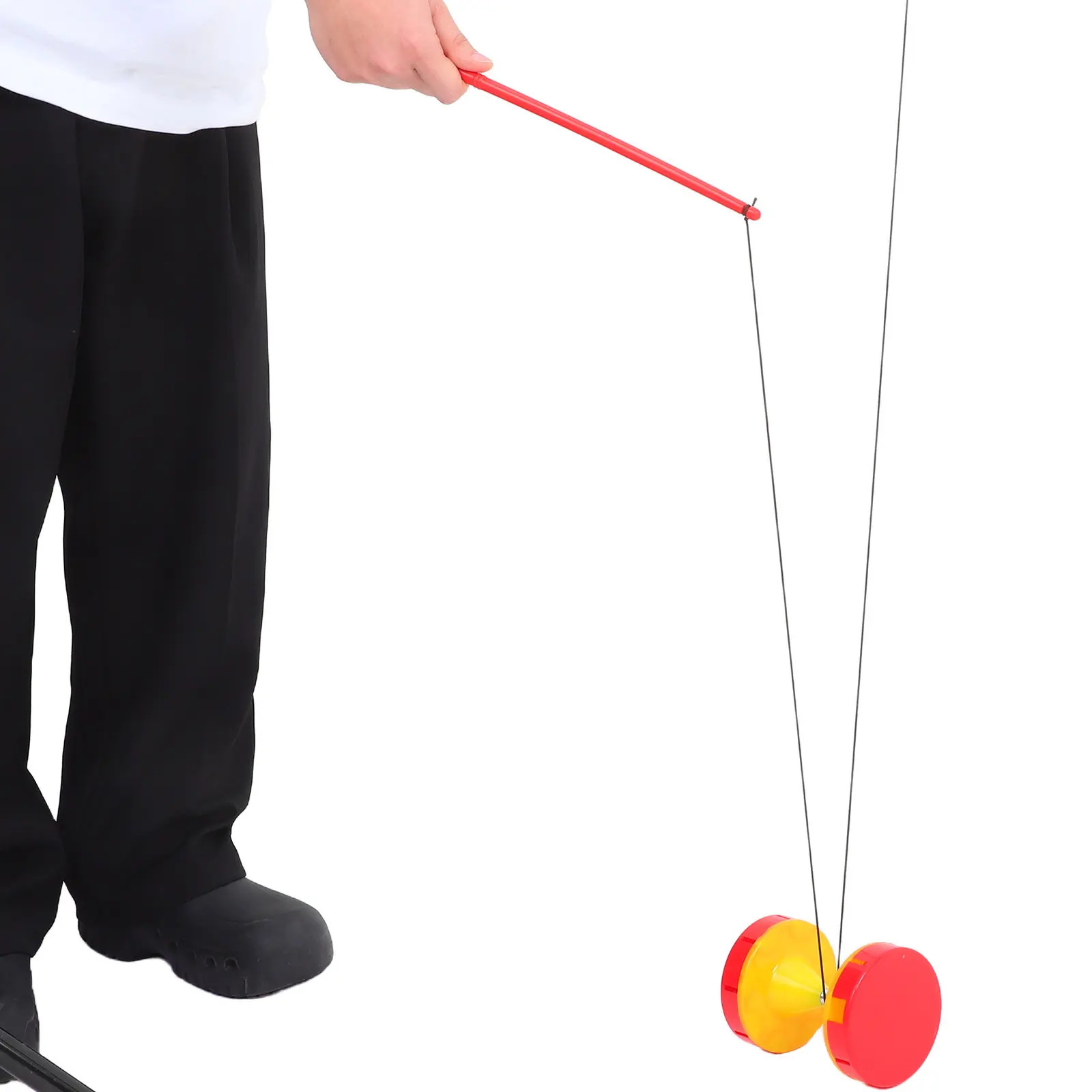 

1Set Double Diabolo Plastic Chinese Yoyo with Sticks Built-in Sound Lightweight Portable for Beginners Motor Skills Workout