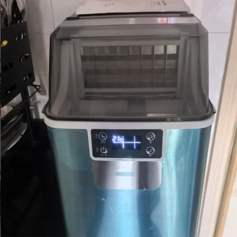 Stainless Steel Summer Hot Selling Household Ice Maker Automatic   Ice Making Machine