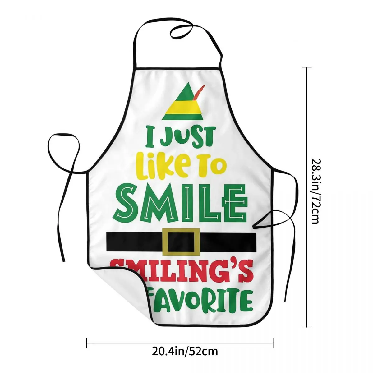 I Just Like To Smile Smilings My Favorite Buddy The Elf Aprons Chef Cooking Tablier Bib Kitchen Cleaning Pinafore for Women Men