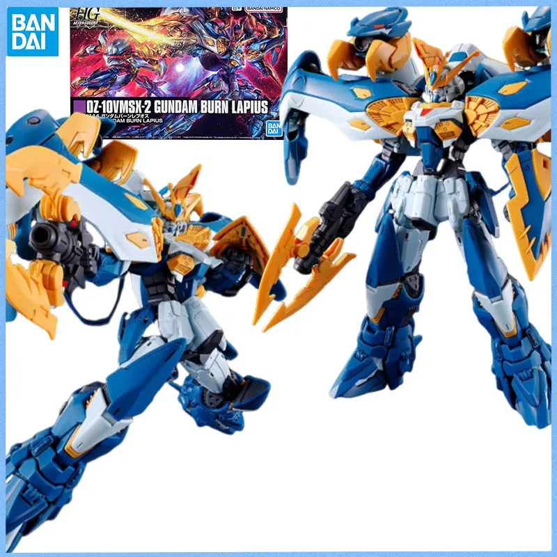 

BANDAI Genuine HG 1/144 OZ-10VMSX-2 GUNDAM BURN LAPIUS Anime figure Movable toy Anime Peripheral Action Figures for Collectors