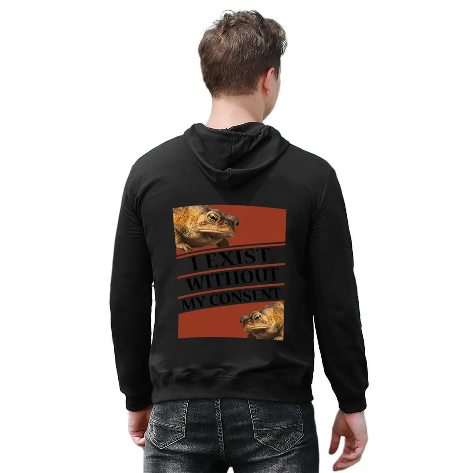 I exist without my consent Hoodie fashion men male clothes men's sweat-shirt set men's coat japanese hoodie