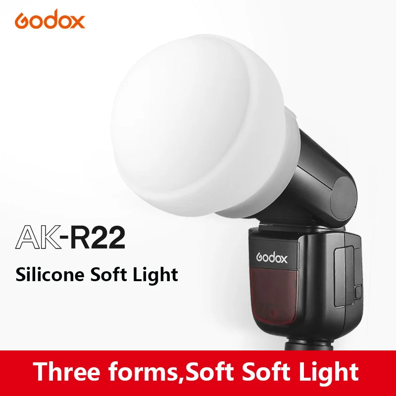 Godox AK-R22 Collapsible Silicone Soft Light Ball V1 Flash Special Soft Light Box Camera Flash Small Portable Reflector