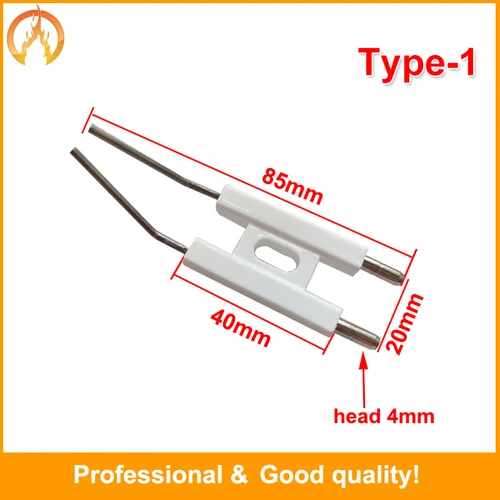 Electrodo de encendido de cerámica, quemador de electrodos de parto pequeño, postes de encendido, bujía del quemador