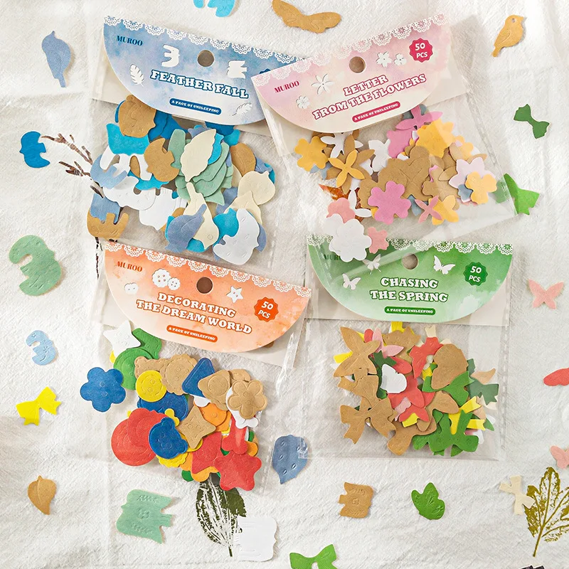 

50pcs/lot Memo Pads Material Paper A sleepless page Junk Journal Scrapbooking Retro Background Decoration Paper