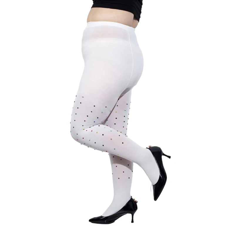 Fashionable High Waist Stockings with Decoration Unique Statement Making Tights Perfect for Formal Gatherings