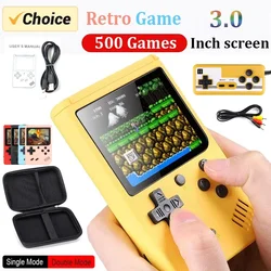 Retro Portable Mini Handheld Video Game Console 8 Bit 3.0 Inch Color LCD Kids Color Game Player Built in 500 Games