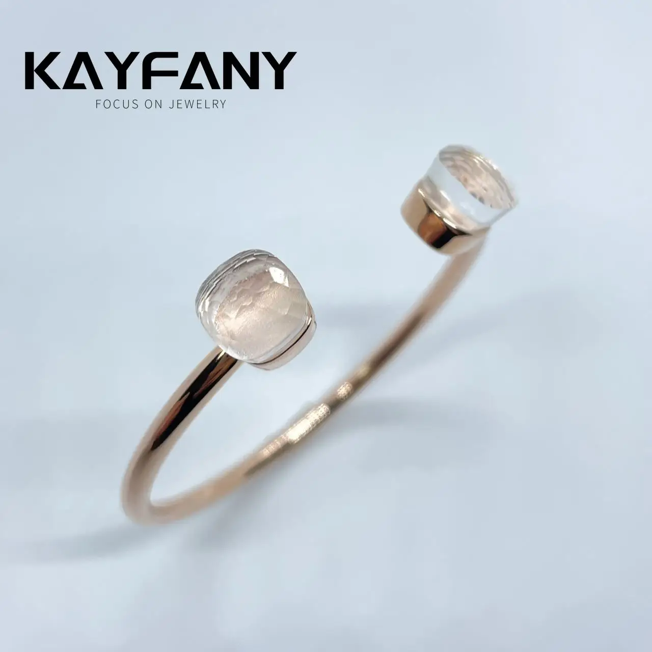 

Классические модные ювелирные изделия, бриллиантовый Регулируемый Открытый Браслет-манжета, розовое золото с покрытием под заказ