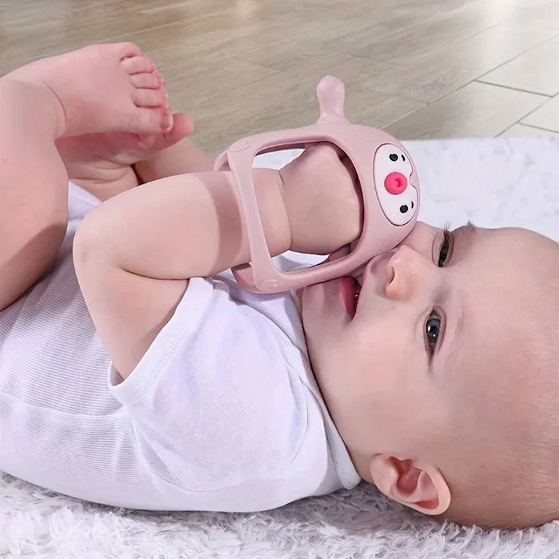 Never Drop Silicone Baby Teether Newborn Baby Things Toddler Toy Manual Nipple Toys for Infants Breast Milk Feed Accessories