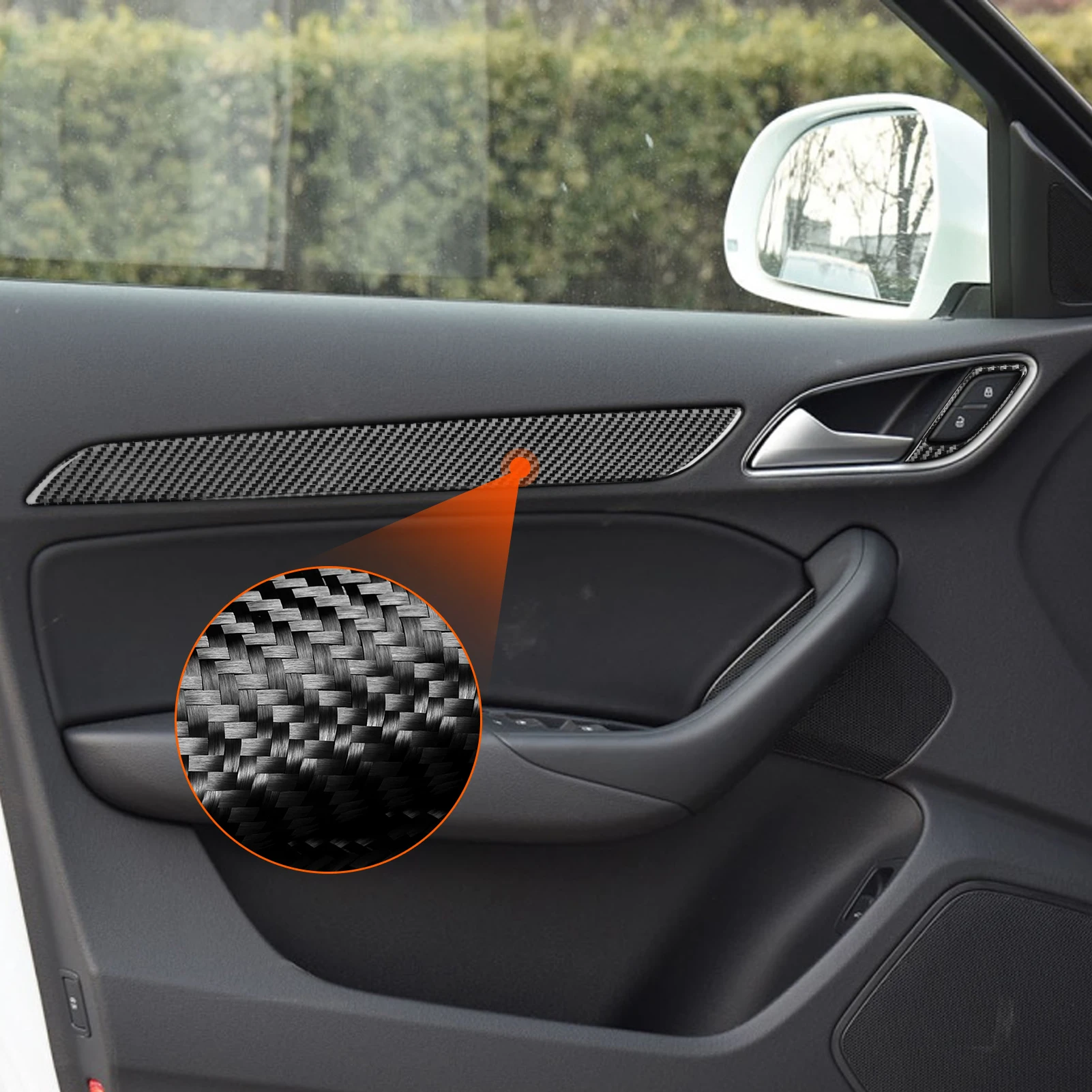 Para audi q3 2015 2016 2017 2018 adesivo interior de fibra carbono painel console central painel mudança engrenagem estilo acessórios do carro