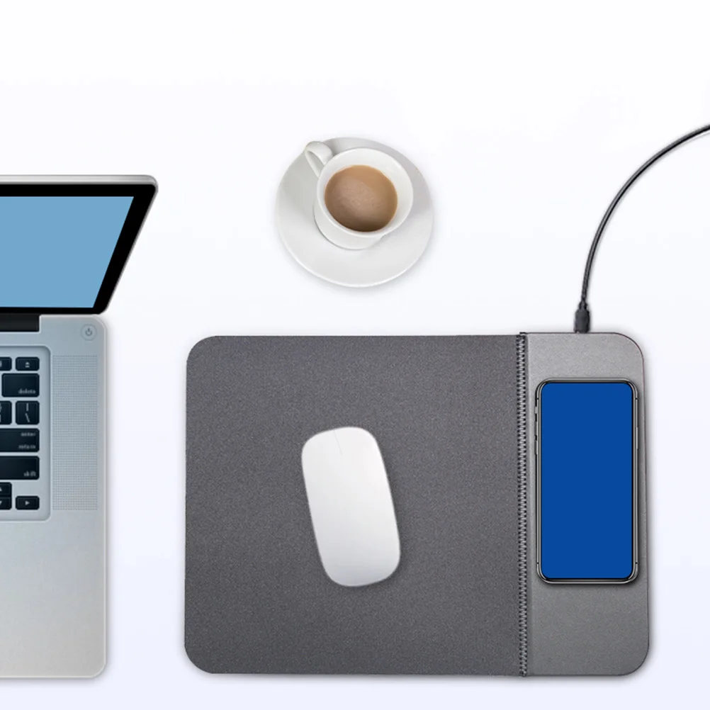 

Wireless Charging Mouse Pad 10W Fast Charge Multi-Functional Non-Slip Pu Waterproof Wear-Resistant Gaming Mouse Mat For Office