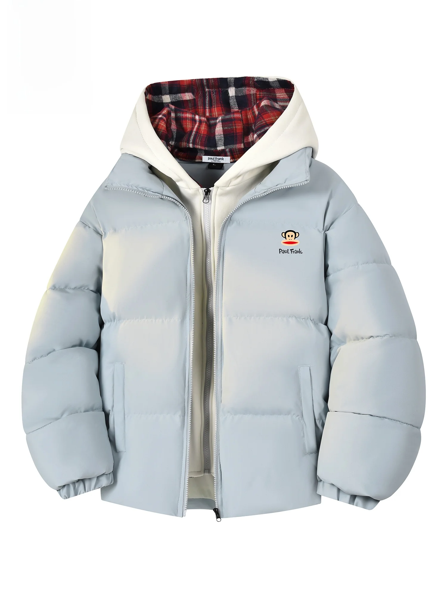 

Зимняя куртка Paul Frank: утепленная, свободного кроя, с капюшоном, из хлопка, теплая, молодежная, модная, из полиэфирного волокна, на молнии, чистый хлопок