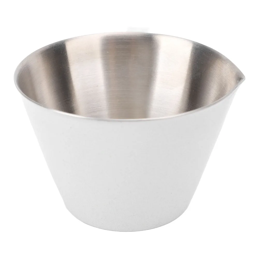 304 Stainless Steel Coffee Measuring Cup V Shaped Spout Anti Spill Design Coffee Shot Cup Etched Measurements 100ML Capacity