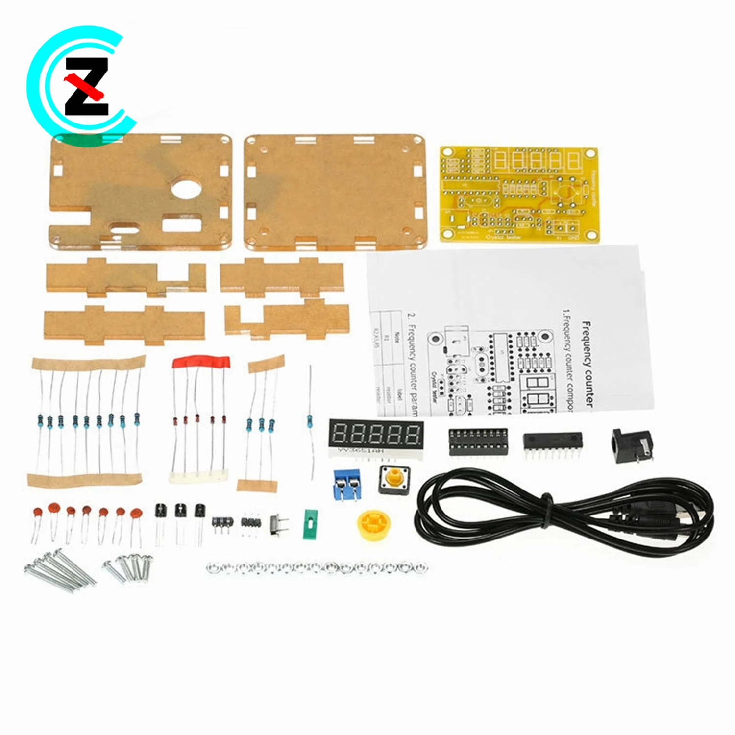 

1Hz-50MHz frequency meter Crystal oscillator frequency measurement DIY kit with housing