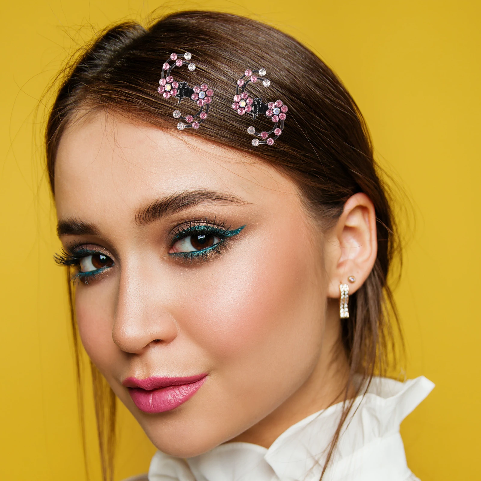 

6 Pcs Claw Plum Hair Clip Bridal Accessories for Women Girl Wedding Clamp Pink Decorative Clips Mini