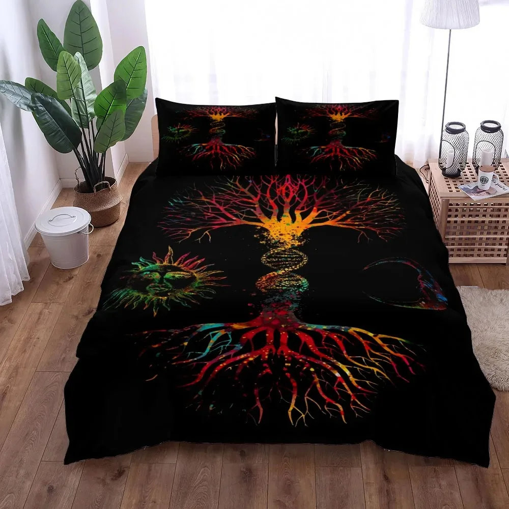 Yggdrasil Tree of Life Duvet Cover Set King Queen Double Twin Single Bed Linen Set