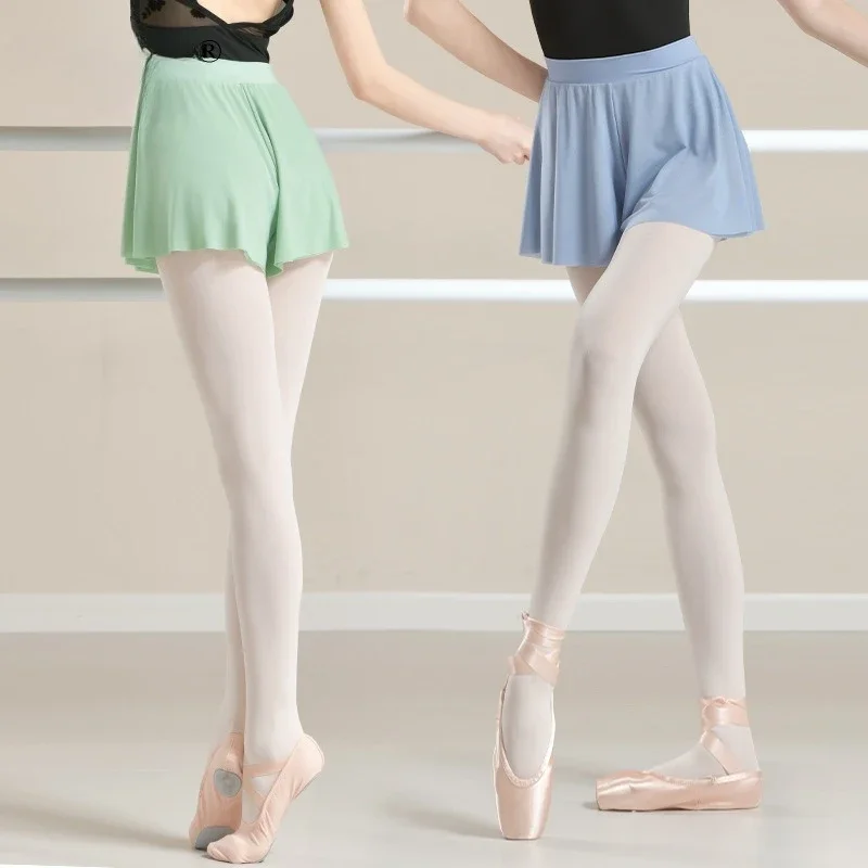 Adult dance pants women's dance clothes classical dance practice clothes ballet shorts summer elastic waist soft mesh  pant