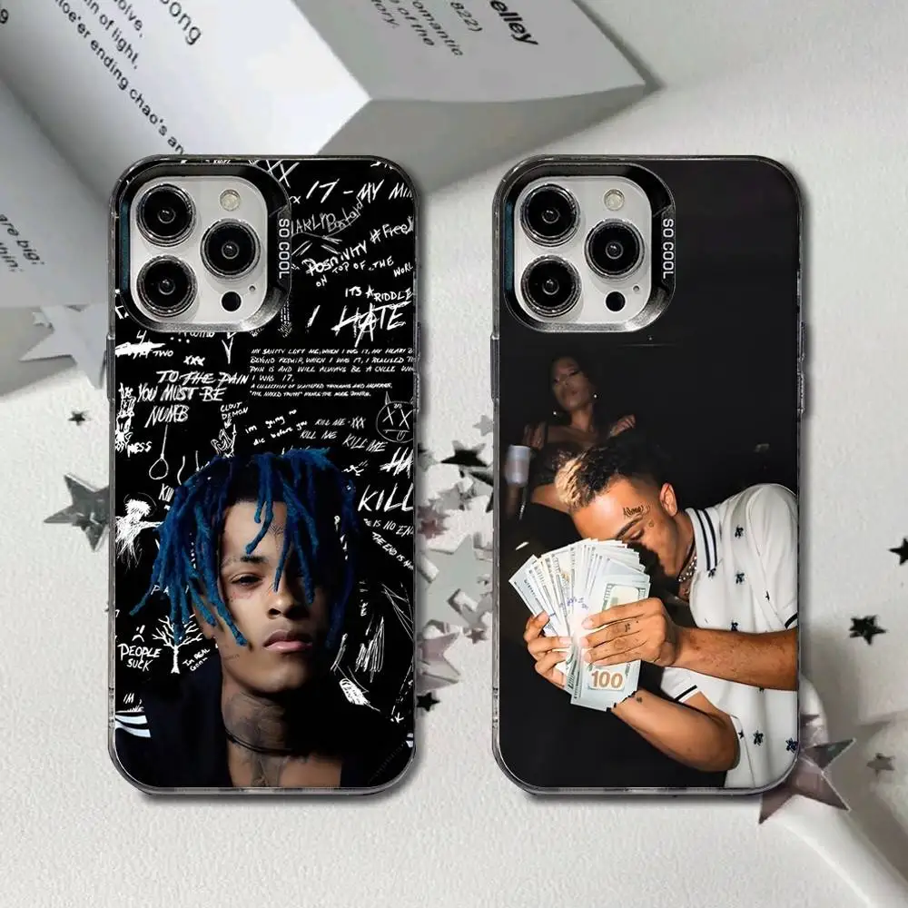 

X-XXXTentacions 17 Rapper Phone Case For iPhone 16,15,14,13,12,11,8,7,Pro,Max,Plus,Mini,XS,SE Black Matte Hard