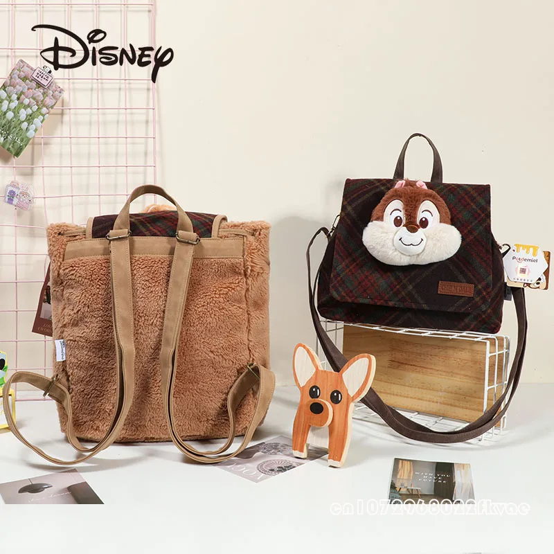 Disney original nova mochila feminina moda de alta qualidade bolsa feminina dos desenhos animados versátil grande capacidade saco de armazenamento para meninas