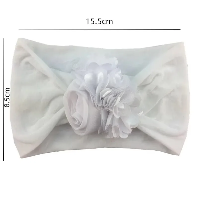 Kids Headwear Soft Stretch Flower Headband Knot Wide Nylon Headwraps Baby Girls Hair Bands Photo Props for Newborn Accessories image 6