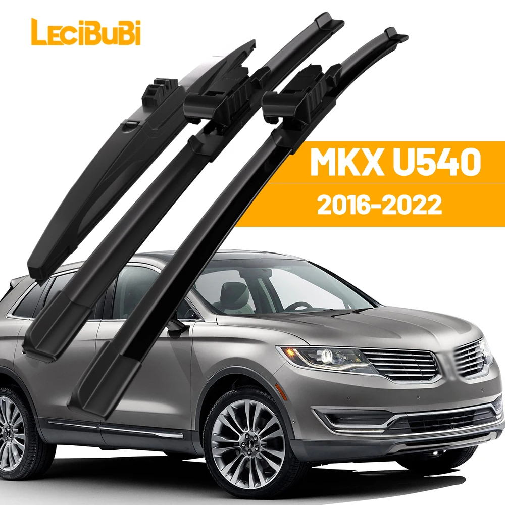 Para Lincoln MKX U540 2016-2022 1 Juego de limpiaparabrisas delantero y trasero limpiaparabrisas 2017 2018 2019 2020 2021 Accesorios
