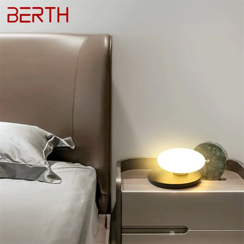 

BERTH Nordic Table Lamp LED Creative Egg Shape Shade Decorative For Home Bedside Desk Lighting