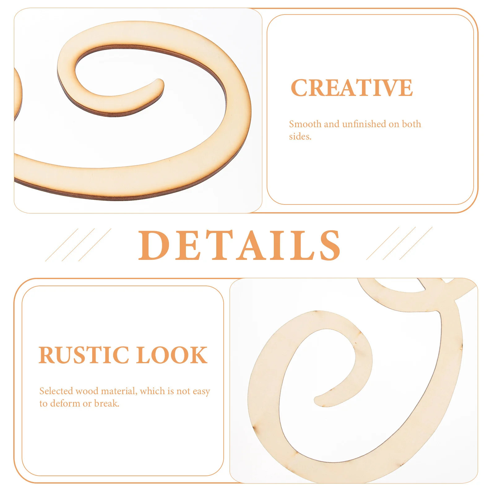 

Rustic Wooden Letter Wall Decor Unfinished Large Wood Alphabet DIY Craft Wedding Birthday Shower Decoration