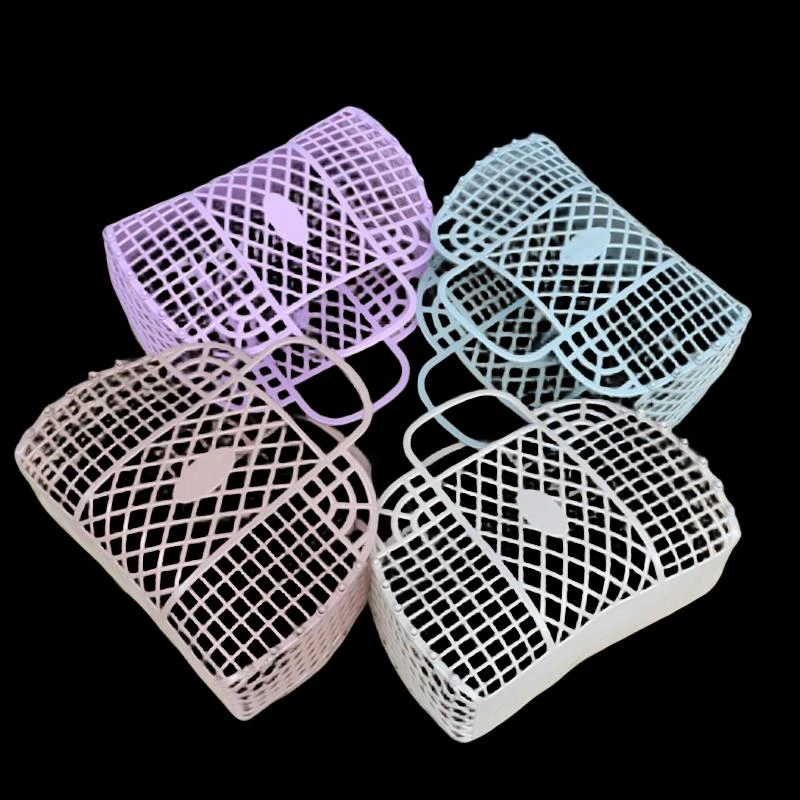 Detachable Shower Basket Plastic Bath Basket Bathroom Hollow Wash Storage Basket Shopping Basket Home Storage Organization