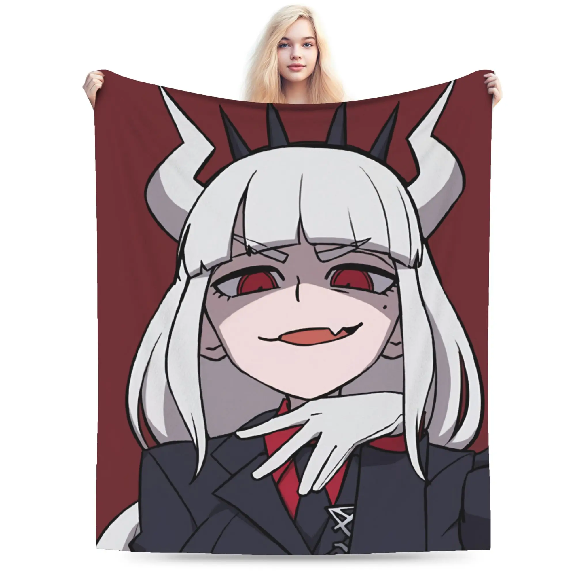 Contradiction Helltaker Lucifers Modeus Blanket Lightweight Throw Blankets for Living Room Multiple Sizes Throws And Blankets