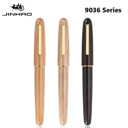 Jinhao 9036 Natural Wood Fountain Pen EF/F/M Extra Fine Nib Iridium Luxury Elegant Pen Writing Office Stationery School Supplies