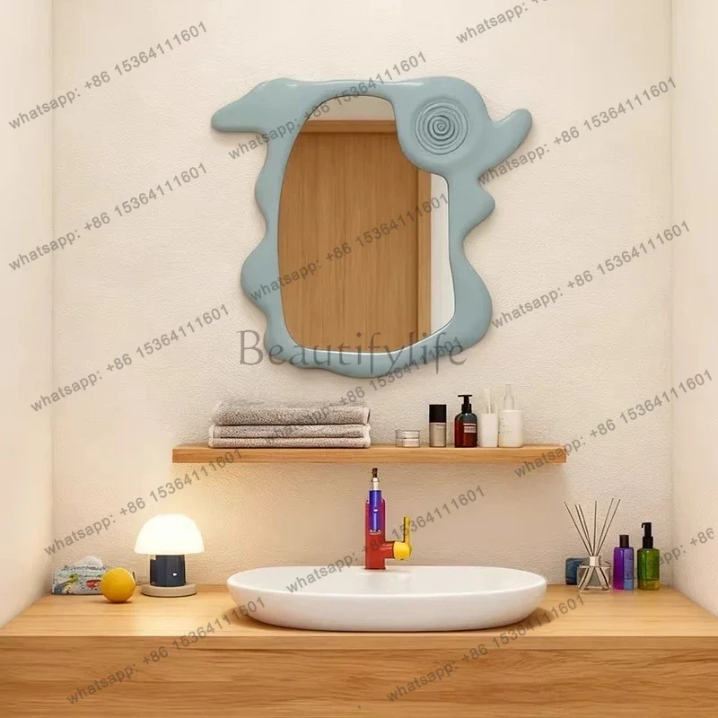 LJY Living Room Hanging Stylish Mirror Espejo Decorativo Modern Decoration Special-shaped French Style Mirror Decoration Mirrors