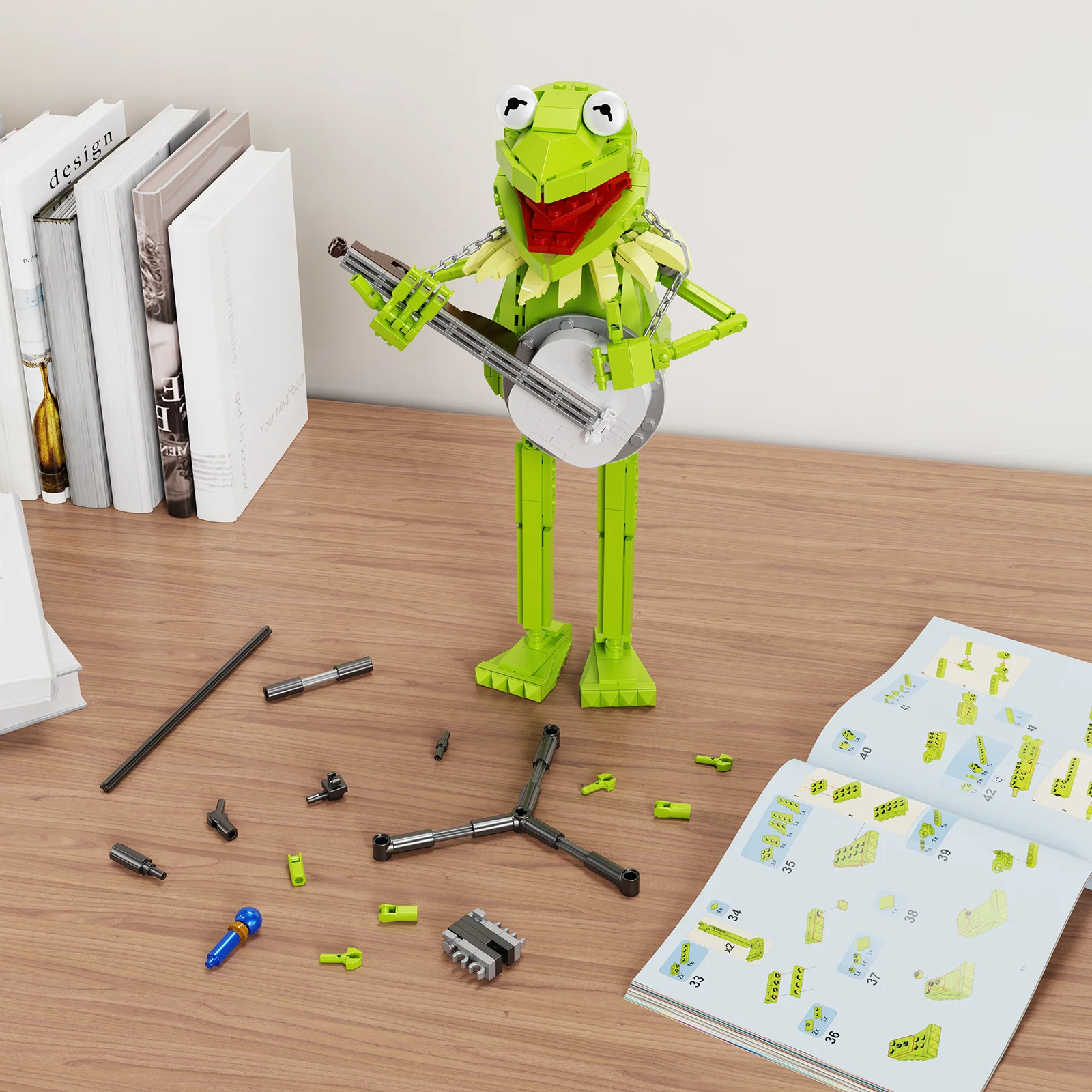 Big Frog Muppet Show Building Block Set Cartoon Doll Funny Stage Scene Action Figure Model Kit STEM Toy Gifts for Kids Adults