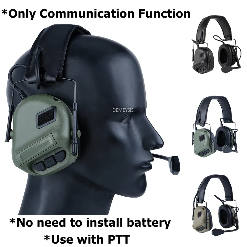 Tactical Headset with PTT Shooting Earmuff Outdoor Sports Cs Game Shooter Protective Headsets