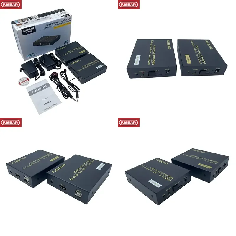 FJ-HUK20 Fjgear Easy Operation Simple Connection 1920*1080 20Km to Lan Usb Kvm Extender 20Km