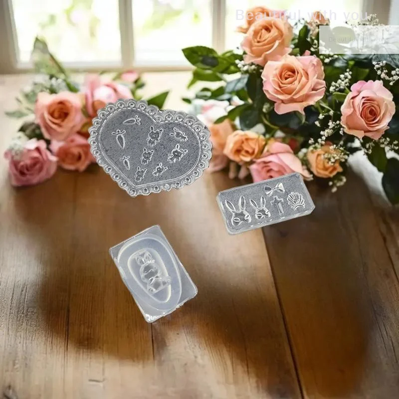 

Soft Nail Art Stamping Mold, Carrot and Bunny 3D Silicone, DIY Cartoon Rabbit Manicure Design Crafting Tool
