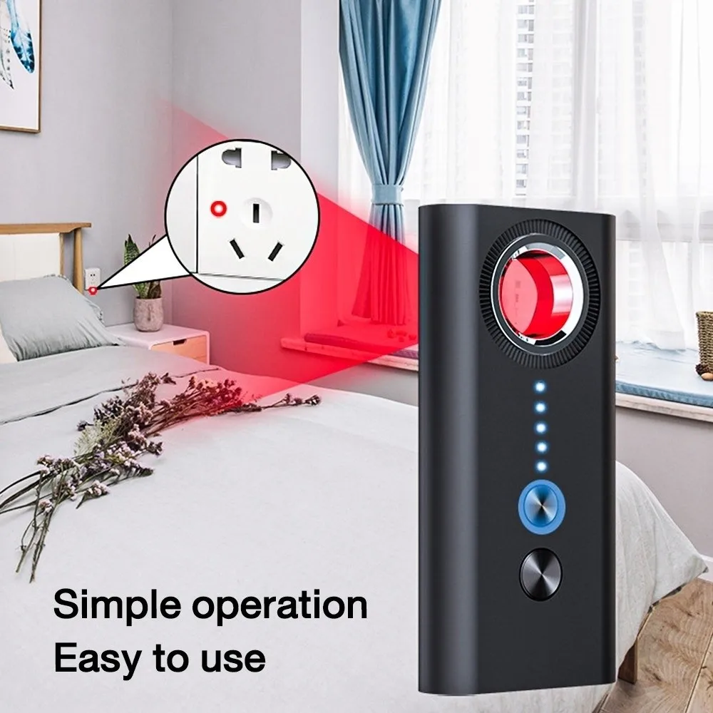 Portable​ Camera Detector​ ​Sound & Light Alarm​ ​Infrared Detection​ ​Anti- Detector​ ​RF Signal Scanning