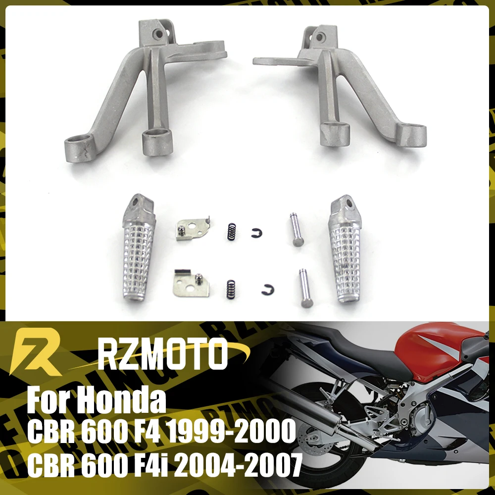 

Rear Foot Rests Pedal Accessories Parts For HONDA CBR600-F4 CBR600-F4i Motorcycle Folding Bracket Assembly Kit Silver black