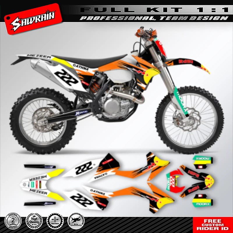 

Мотоциклетные графические фоны Sawrain, наборы наклеек для KTM SX SXF 2011 2012, EXC XCW 2012 2013 004