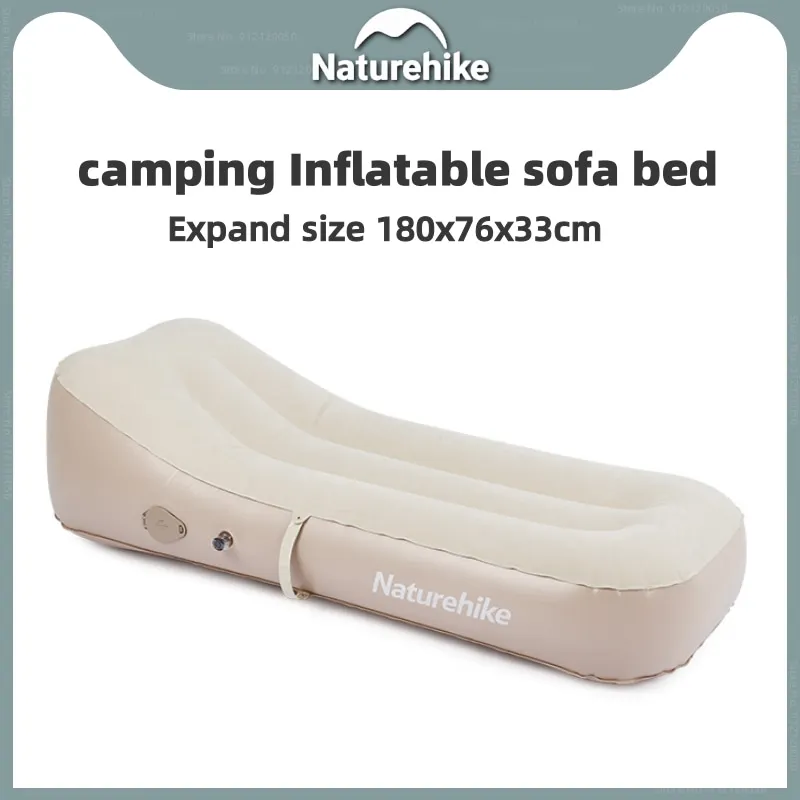 

Naturehike Camping Inflatable Sofa Bed Outdoor Beach Comforts Lazy Couch Load Capacity 150kg Inflatable Sofa With Built-in Pump