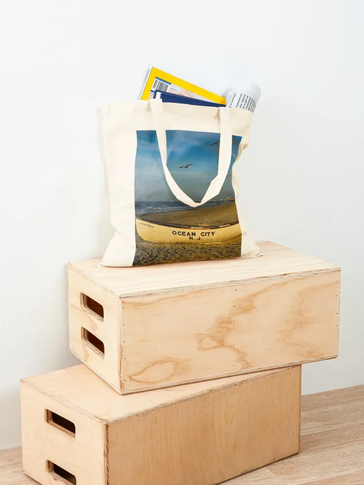 Early Morning Ocean City, NJ Tote Bag Candy bags supermarket folding bag custom fabric bag shopping bags foldable