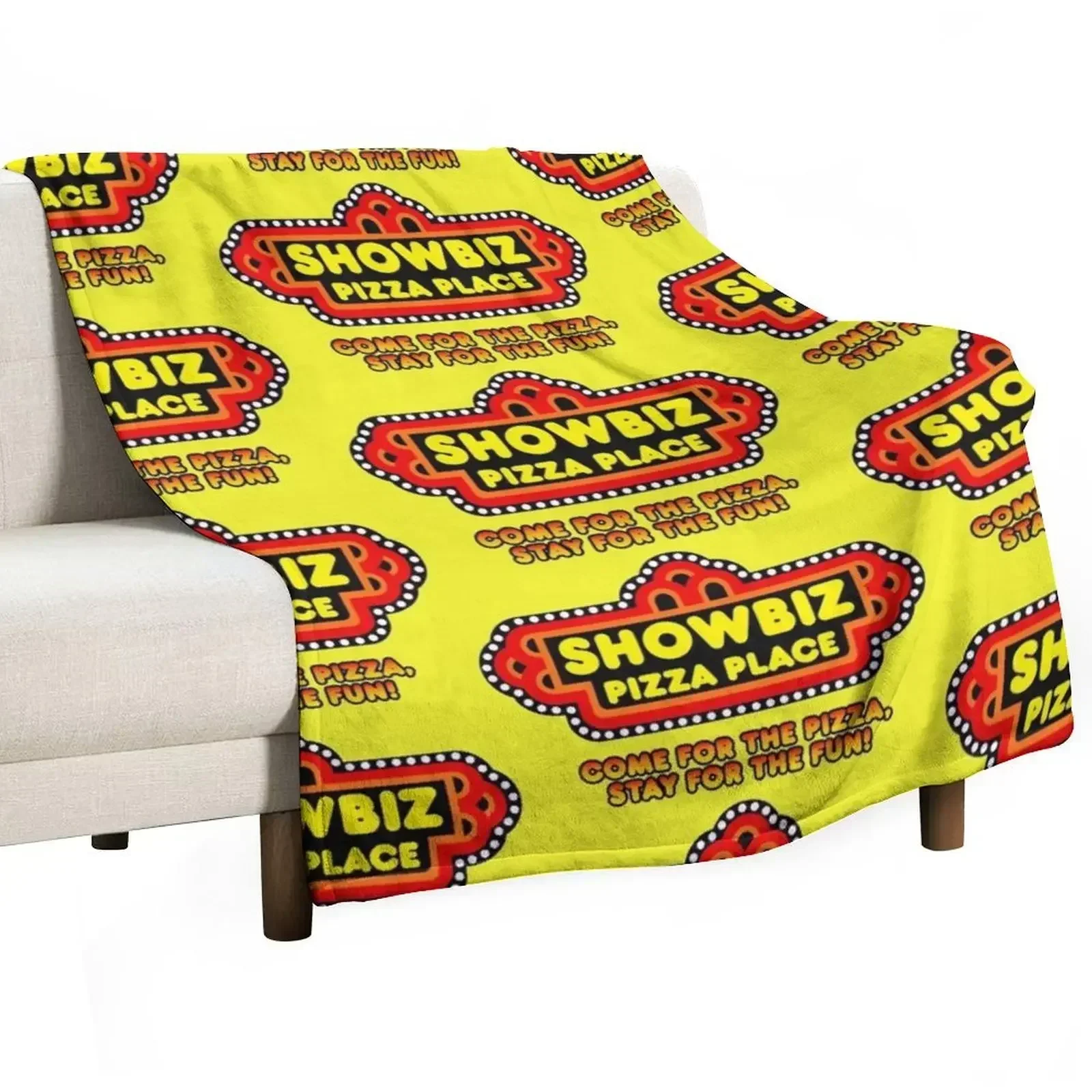 

Showbiz Pizza Throw Blanket Warm Plush Fuzzy Blanket for Living Room
