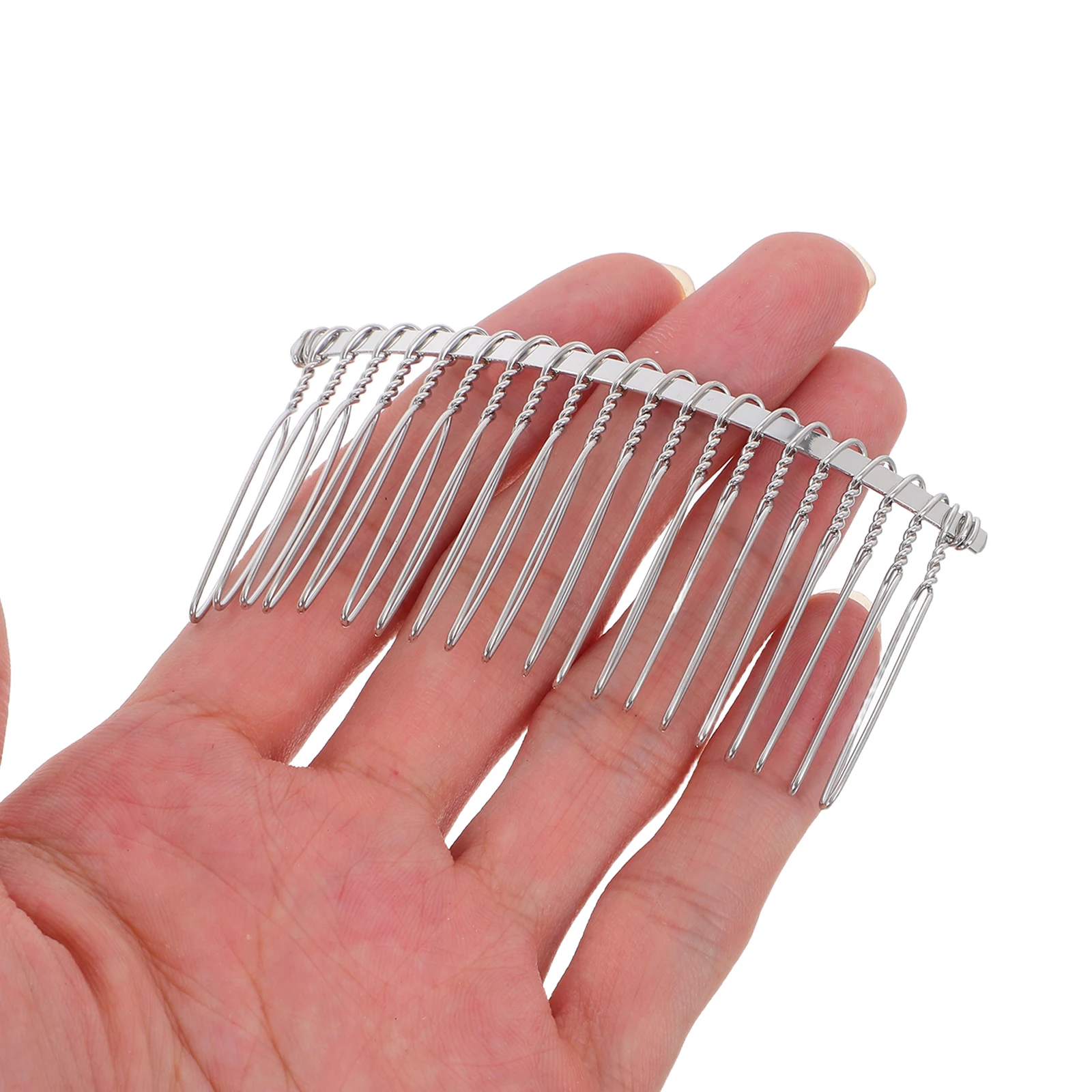 

Metal Hair Comb 7.8cm Silver Durable Wire 20 Teeth Design for Bridal Veil Wedding Accessories DIY Craft Project